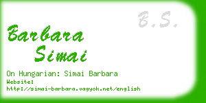 barbara simai business card